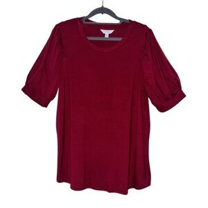 Time and Tru Rich Burgundy Blouse